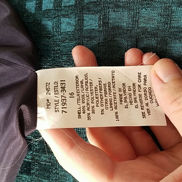 Vintage Wool Blend Checkered Blazer - Picture 11 of 13